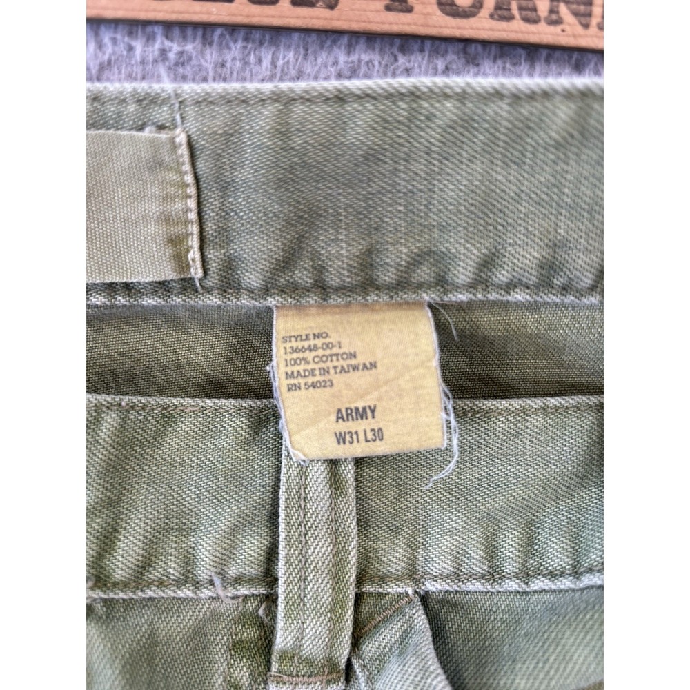 Vintage Gap ARMY Pants 31x30 Fits 30x28.5 Green Y2K Military Flap Pockets - Picture 9 of 15